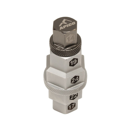 APICO AXLE TOOL 5 - IN - ONE 14,17,19,22,24 MM - ACE Race Shop