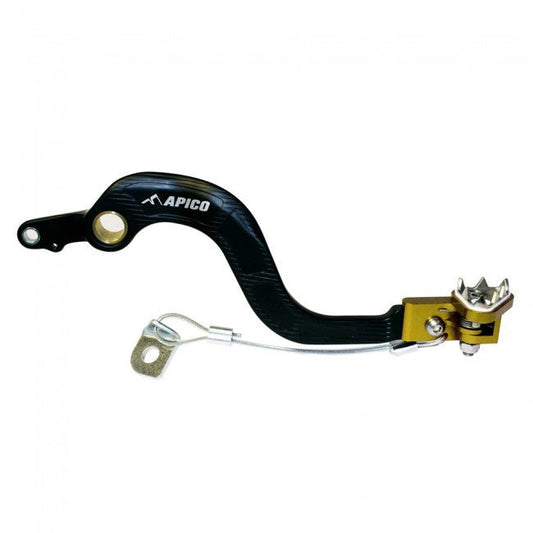 APICO BRAKE PEDAL FORGED SUZUKI RM - Z250 13 - 23, RM - Z450 08 - 23 BLACK/YELLOW - ACE Race Shop