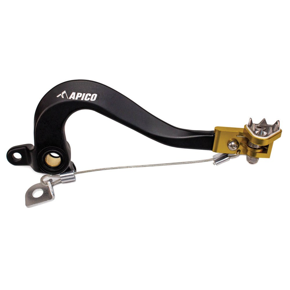 APICO BRAKE PEDAL FORGED SUZUKI RM125 93 - 00 BLACK/YELLOW - ACE Race Shop