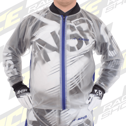APICO CLEAR MX MOTOCROSS & ENDURO RAIN JACKET CLEAR/BLUE - ACE Race Shop