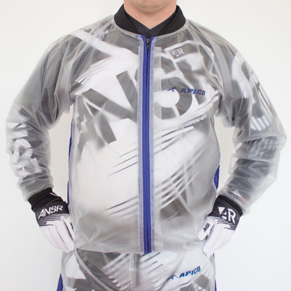 APICO CLEAR MX MOTOCROSS & ENDURO RAIN JACKET CLEAR/BLUE - ACE Race Shop