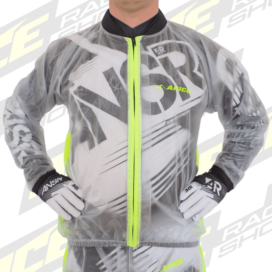 APICO CLEAR MX MOTOCROSS & ENDURO RAIN JACKET CLEAR/FLUORESCENT YELLOW - ACE Race Shop