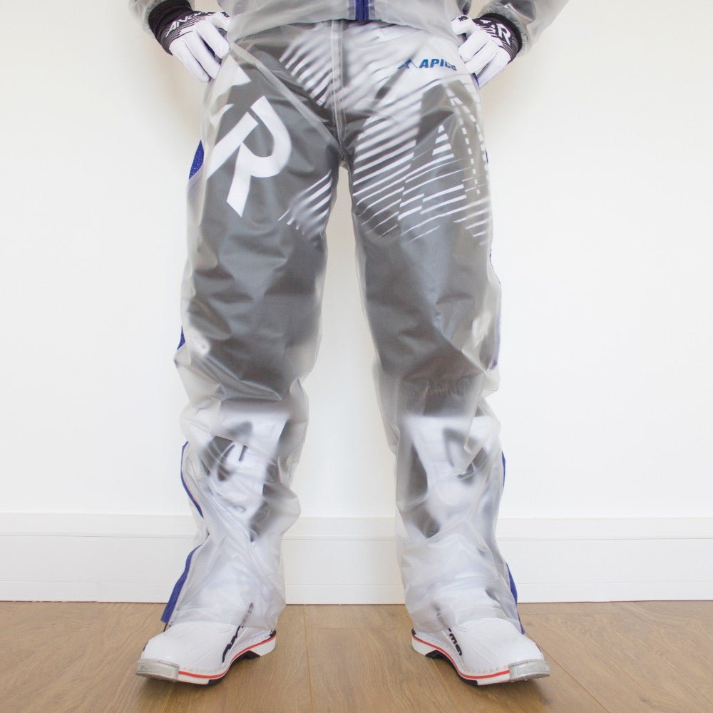 APICO CLEAR RAIN PANT CLEAR/BLUE 28/30 - ACE Race Shop