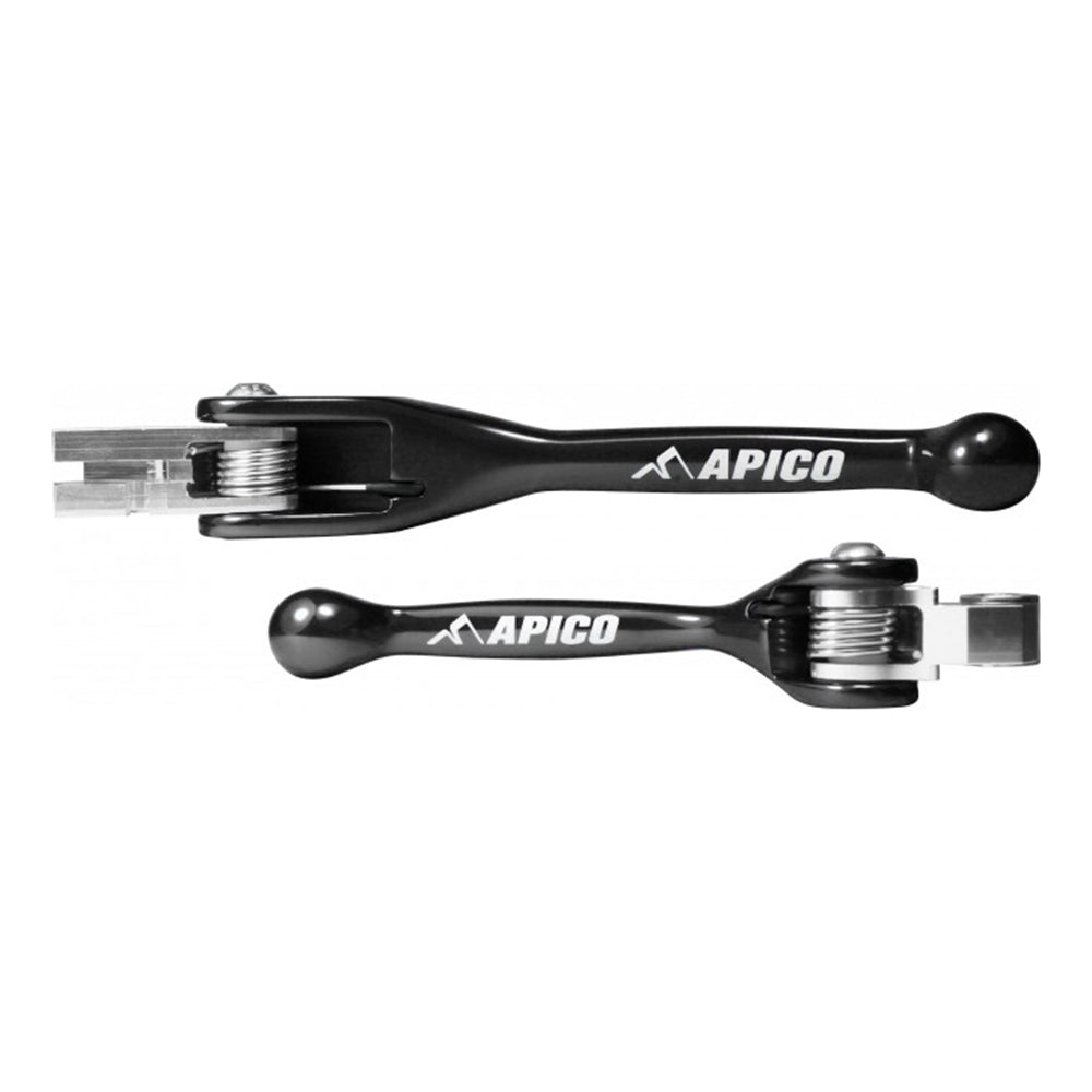 APICO FLEXI LEVER (PAIR) KAW/SUZ KX65/85/100 02 - 23, KX125 - 250 00 - 08, RM - Z250 07 - 23, RM - Z450 05 - 23 BLACK - ACE Race Shop