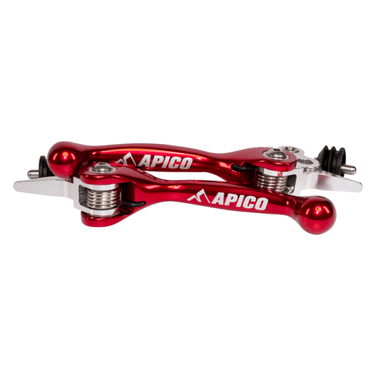 APICO FLEXI LEVER (PAIR) KTM/HQV/GAS SX/TC/MC 65 - 85 14 - 23, F - RIDE 14 - 20 RED (R) - ACE Race Shop
