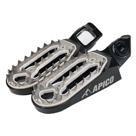 APICO FOOT PEG PRO - BITE KTM/HQV/GAS SX/SX - F/TC/FC125 - 450 23 - 24, EXC/EXC - F/TE/FE150 - 501 2024, MC/MC - F/EC/EC - F 2024 BK (R) - ACE Race Shop