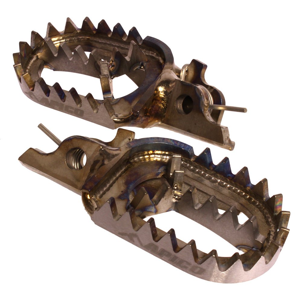 APICO FOOT PEG TITANIUM HONDA CR125/250 02 - 07, CRF150R 07 - 23, CRF250R/X/RX 04 - 23, CRF450R/X/RX 02 - 23 - ACE Race Shop
