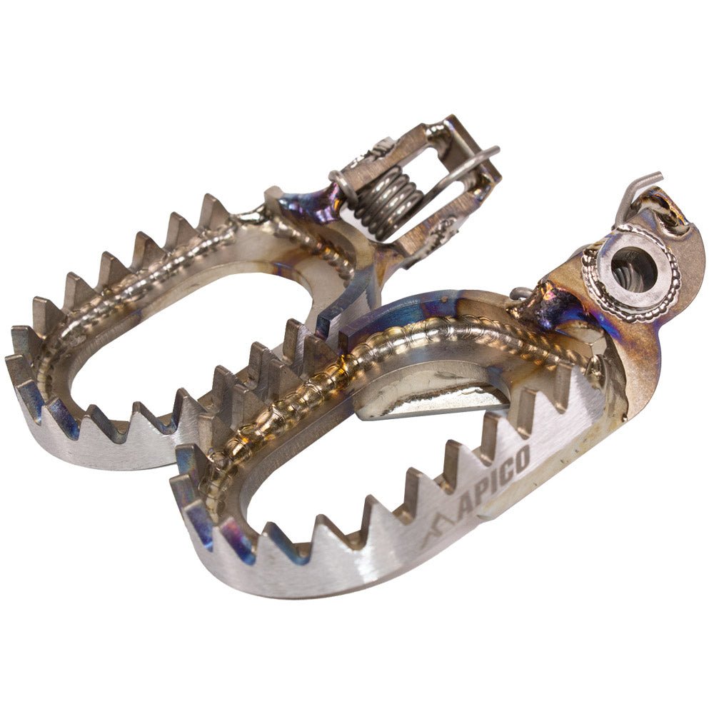 APICO FOOT PEG TITANIUM OPEN DESIGN BETA RR 125 - 300 2T 20 - 24, 350 - 480 4T 20 - 24 TITANIUM (R) - ACE Race Shop