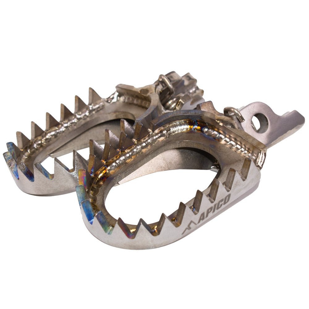 APICO FOOT PEG TITANIUM OPEN DESIGN HONDA CR125/250 02 - 07, CRF150R 07 - 25, CRF250R/X/RX 04 - 25, CRF450R/X/RX 02 - 25 - ACE Race Shop