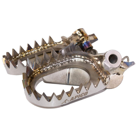 APICO FOOT PEG TITANIUM OPEN DESIGN YAMAHA YZ250F 24 - 25, YZ450F 23 - 25, YZFX/WRF250 2025, YZFX/WRF450 24 - 25 (R) - ACE Race Shop