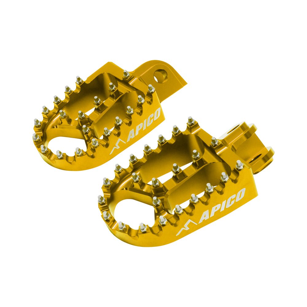 APICO FOOT PEG XTREME SUZUKI RM - Z250 10 - 23, RM - Z450 10, 12 - 23 YELLOW - ACE Race Shop