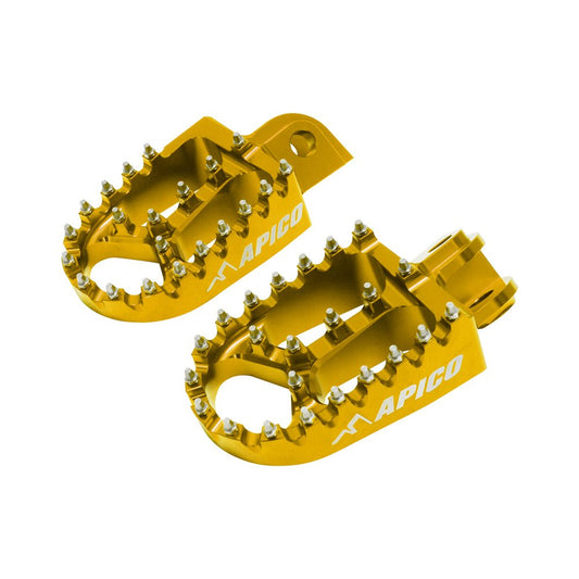APICO FOOT PEG XTREME SUZUKI RM - Z250 10 - 23, RM - Z450 10, 12 - 23 YELLOW - ACE Race Shop