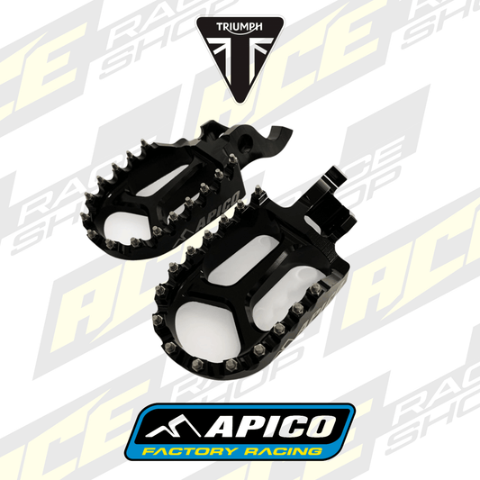 APICO FOOT PEG XTREME TRIUMPH TF250X 24 - 26, TF450X/RC 25 - 26, TF250 - 450E 25 - 26 BLACK - ACE Race Shop