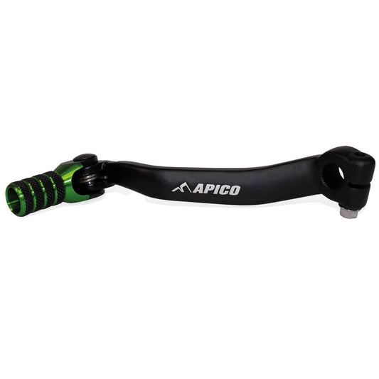 APICO GEAR PEDAL ELITE KAWASAKI KX125 03 - 08 BLACK/GREEN - ACE Race Shop