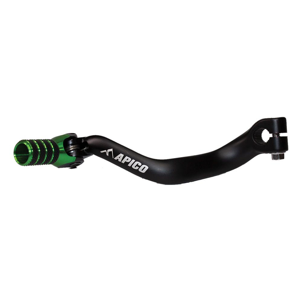 APICO GEAR PEDAL ELITE KAWASAKI KX125 - 250 88 - 93, KX500 88 - 93 BLACK/GREEN - ACE Race Shop
