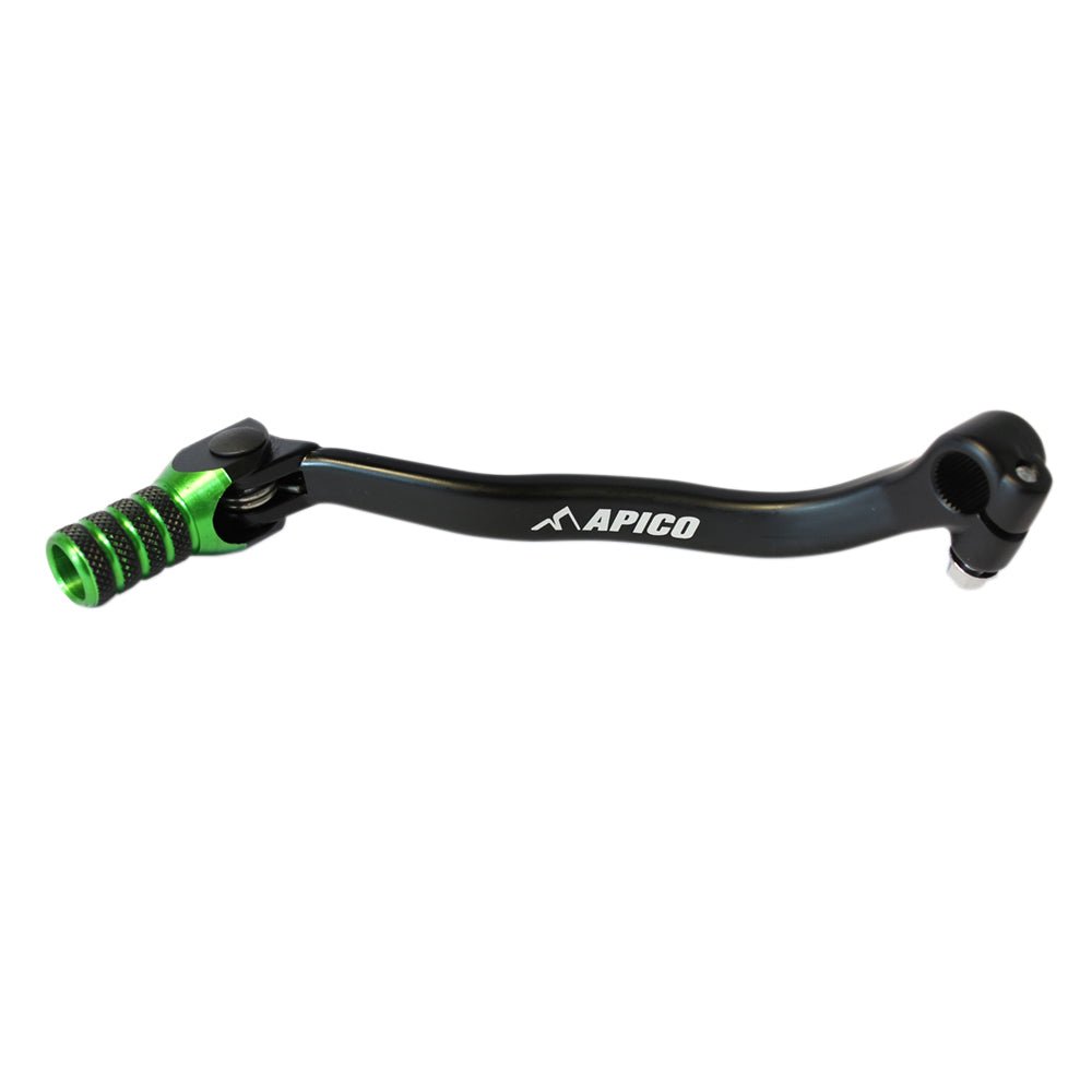 APICO GEAR PEDAL ELITE KAWASAKI KX250F 06 - 08 BLACK/GREEN - ACE Race Shop