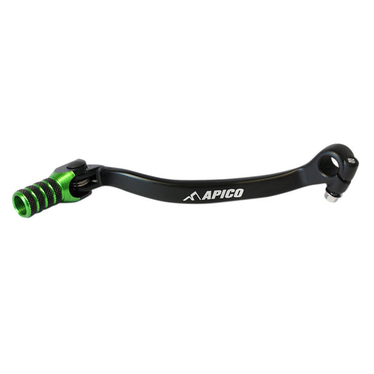 APICO GEAR PEDAL ELITE KAWASAKI/SUZUKI KX250F 04 - 05, RM - Z250 04 - 06 BLACK/GREEN - ACE Race Shop
