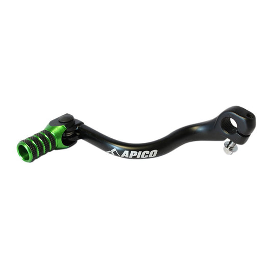 APICO GEAR PEDAL FORG KAWASAKI KX125 94 - 02, KX250 94 - 08, KX500 94 - 04 BLACK/GREEN - ACE Race Shop