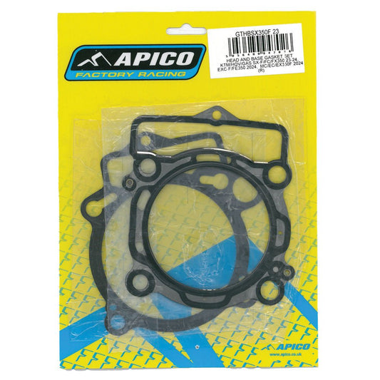 APICO HEAD AND BASE GASKET SET KTM/HQV/GAS SX - F/FC/FX350 23 - 24, EXC - F/FE350 2024, MC/EC/EX350F 2024 (R) - ACE Race Shop