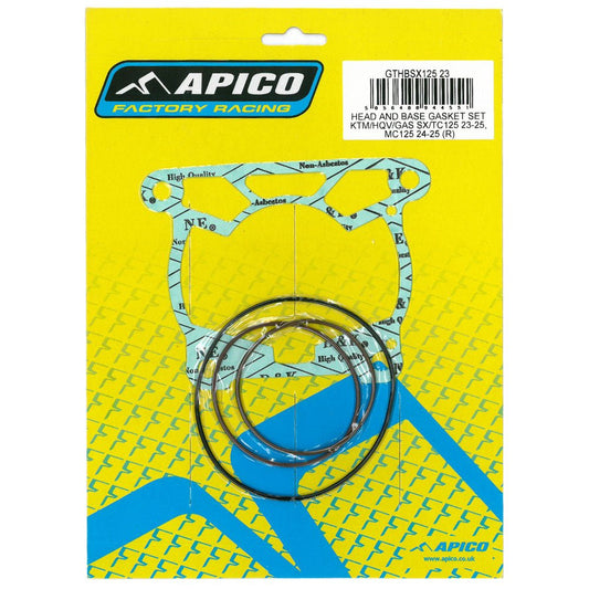 APICO HEAD AND BASE GASKET SET KTM/HQV/GAS SX/TC125 23 - 24 (R) - ACE Race Shop