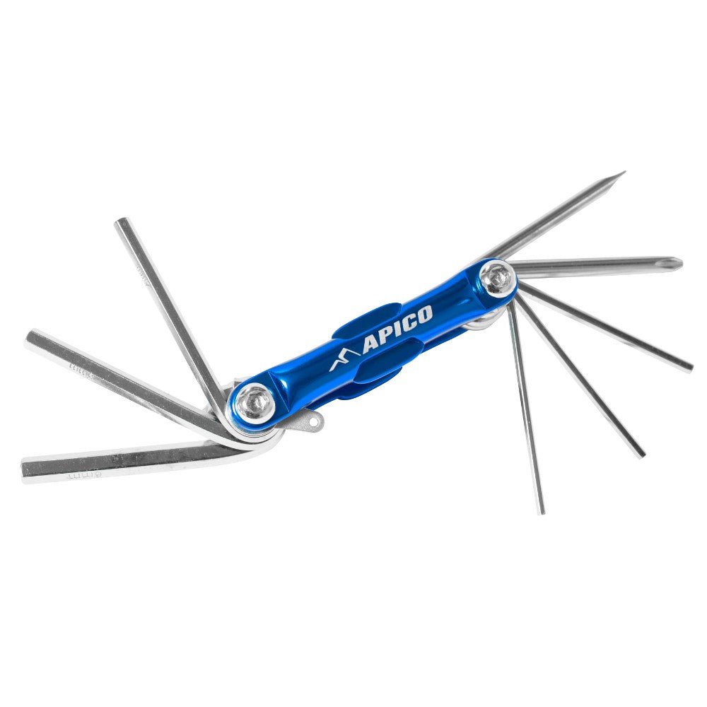APICO HEX HEAD KEY/SCREW DRIVER 8PCS MULTI TOOL BLUE - ACE Race Shop