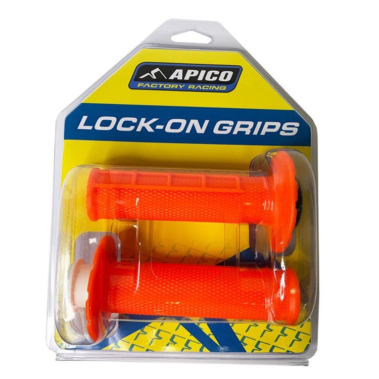 APICO LOCK ON FULL DIAMOND HALF WAFFLE HANDLEBAR GRIPS - ACE Race Shop