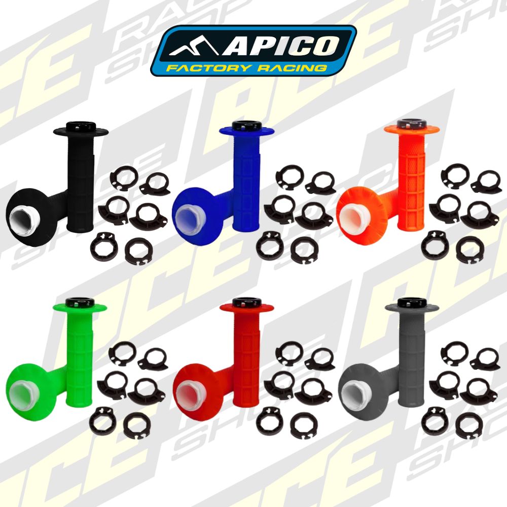 APICO LOCK ON FULL DIAMOND HALF WAFFLE HANDLEBAR GRIPS - ACE Race Shop