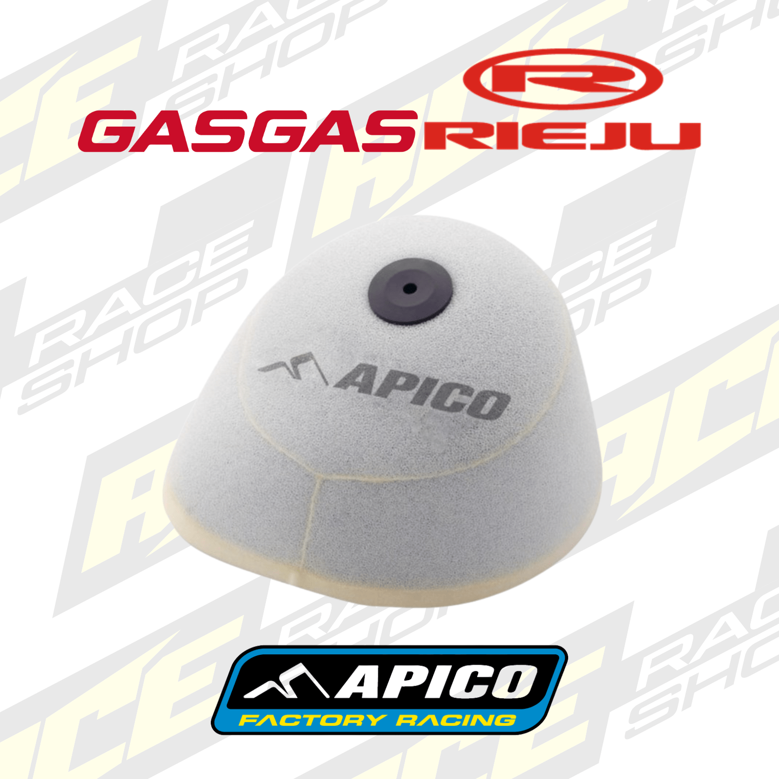 APICO NON - OILED AIR FILTER FOR GAS GAS/RIEJU EC/XC 250 - 300 18 - 20, MR250 - 300 21 - 23 - ACE Race Shop
