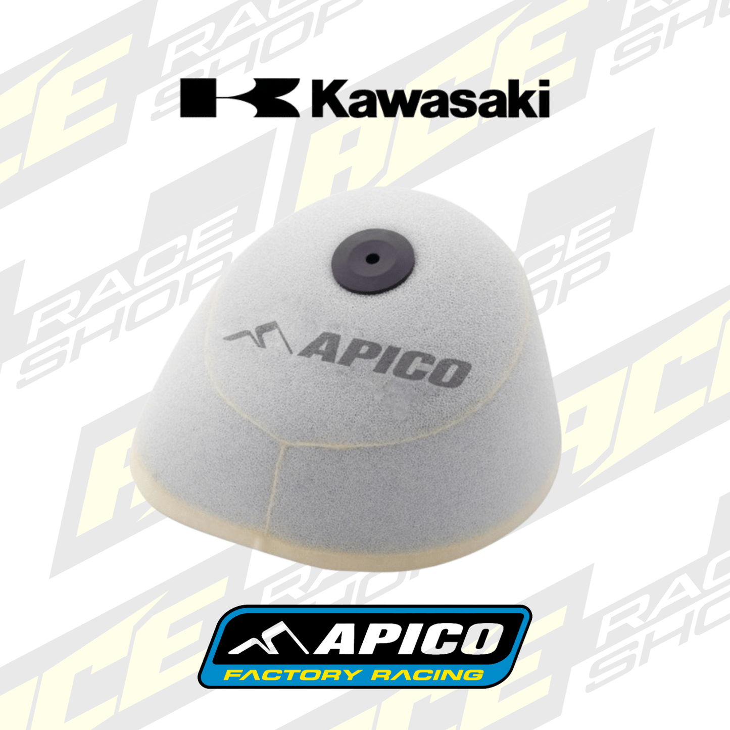APICO NON - OILED AIR FILTER FOR KAWASAKI KX65 00 - 26 - ACE Race Shop