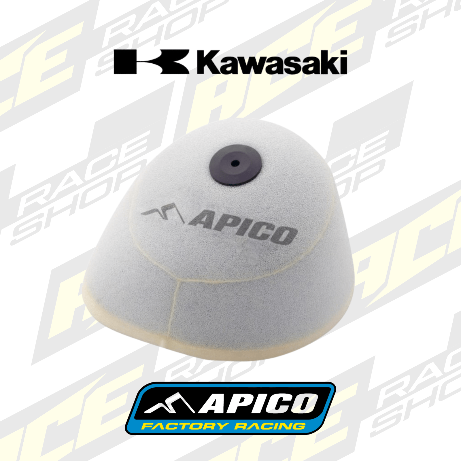 APICO NON - OILED AIR FILTER FOR KAWASAKI KX65 00 - 26 - ACE Race Shop