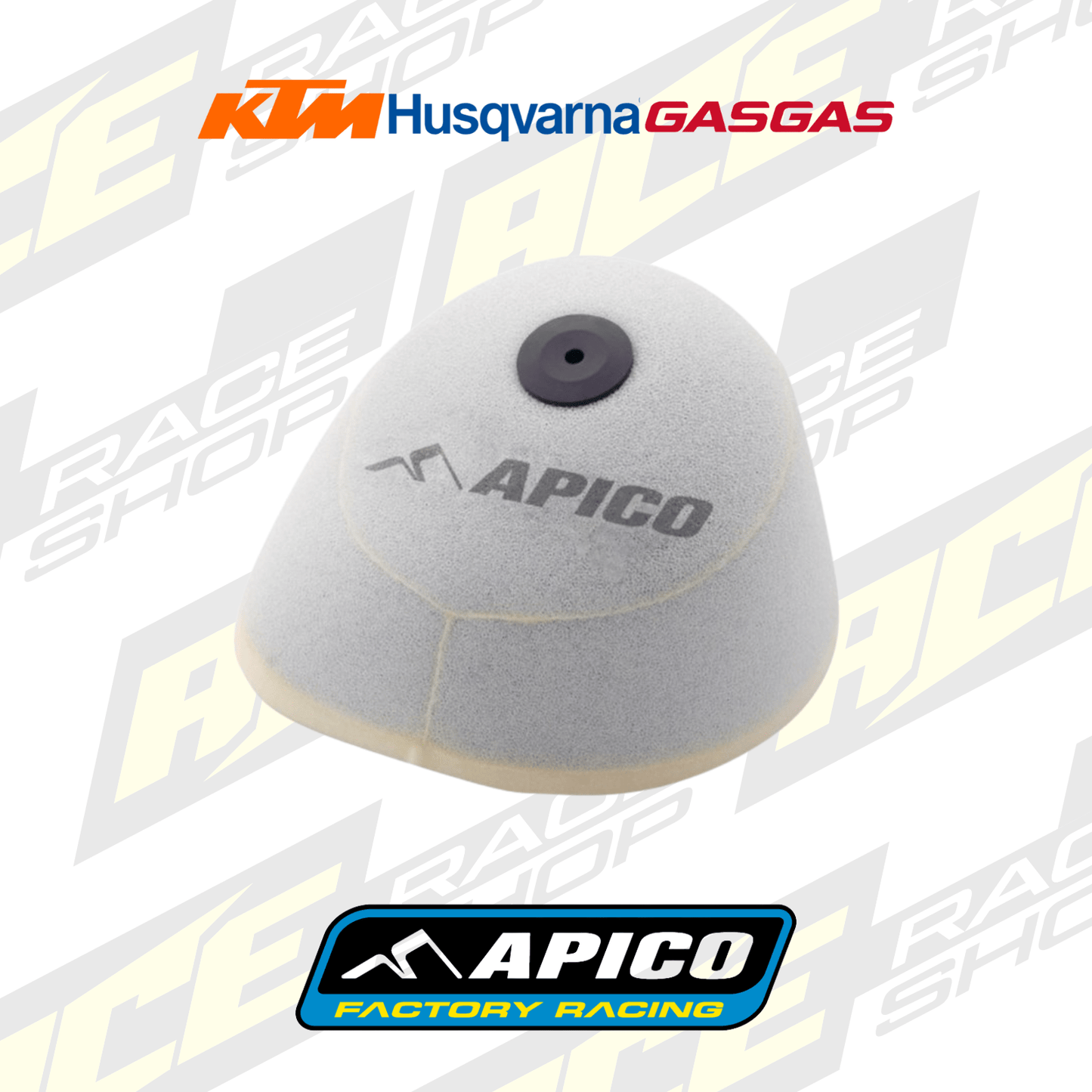 APICO NON - OILED AIR FILTER FOR KTM/HUS/GAS SX60 - 65 97 - 23, TC65 17 - 23, MC65 21 - 23 - ACE Race Shop
