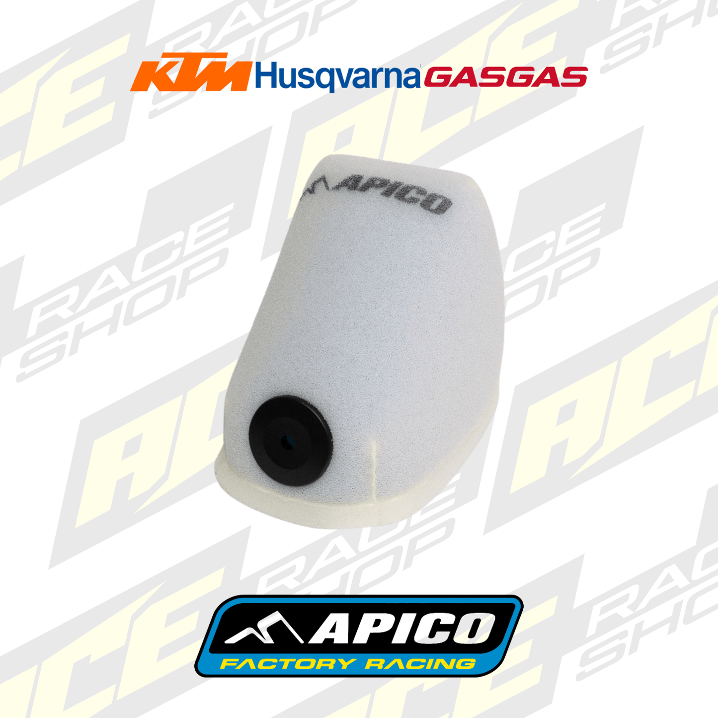 APICO NON - OILED AIR FILTER FOR KTM/HUS/GAS SX65 24 - 26, TC65 24 - 26, MC65 24 - 26 - ACE Race Shop