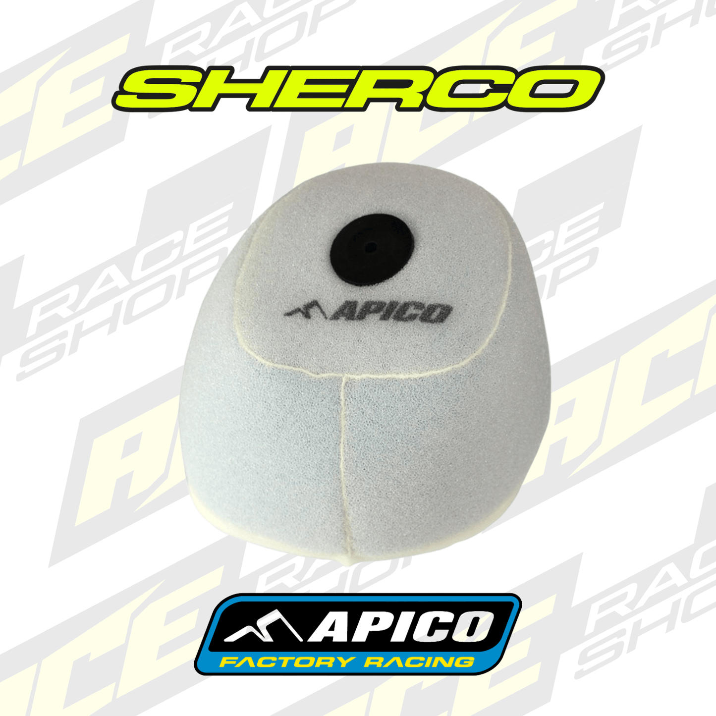 APICO NON - OILED AIR FILTER FOR SHERCO SE - R125 - 300 2025, SE - F250 - 500 2025 - ACE Race Shop