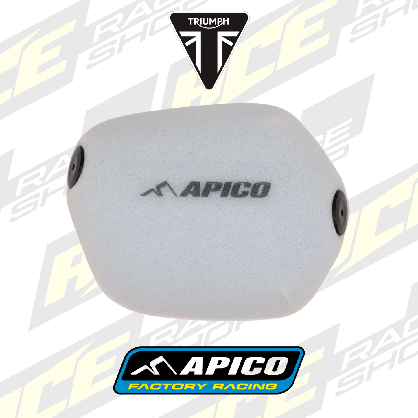 APICO NON - OILED AIR FILTER FOR TRIUMPH TF250X 24 - 26, TF450X/RC 25 - 26, TF250/450E 25 - 26 - ACE Race Shop