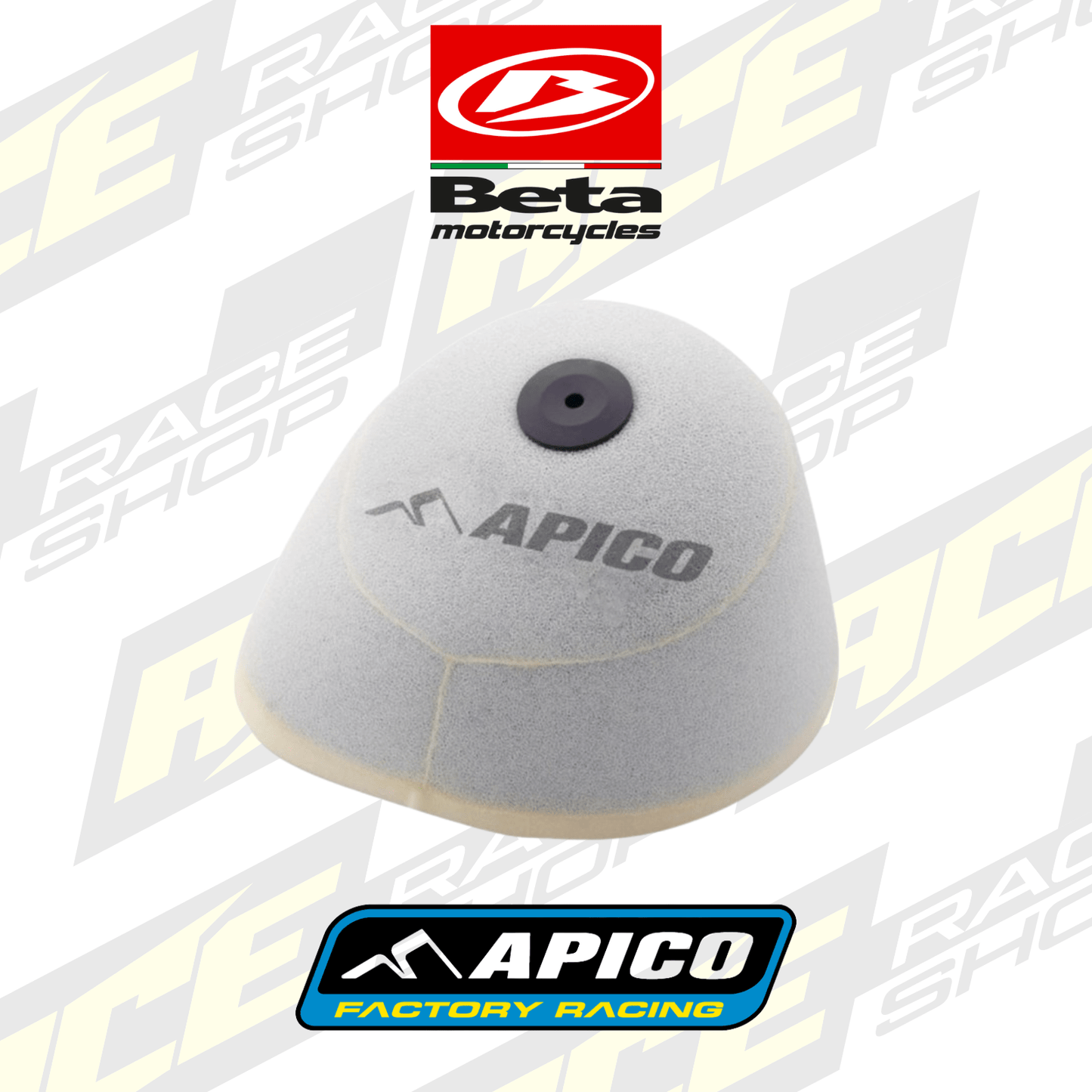 APICO NON - OILED AIR FILTER TO FIT BETA RR MODELS 2020 - 2026 - ACE Race Shop