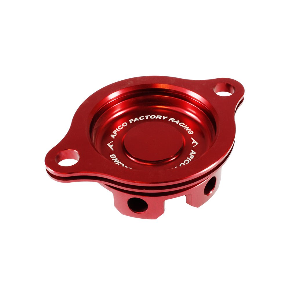 APICO OIL FILTER COVER HONDA CRF150R 07 - 23 RED - ACE Race Shop