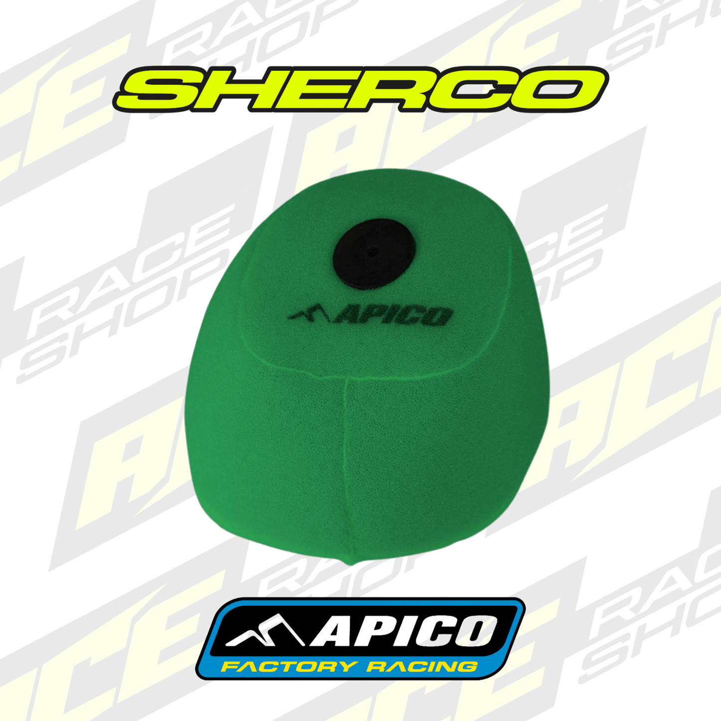 APICO PRE - OILED AIR FILTER FOR SHERCO SE - R125 - 300 2025, SE - F250 - 500 2025 - ACE Race Shop