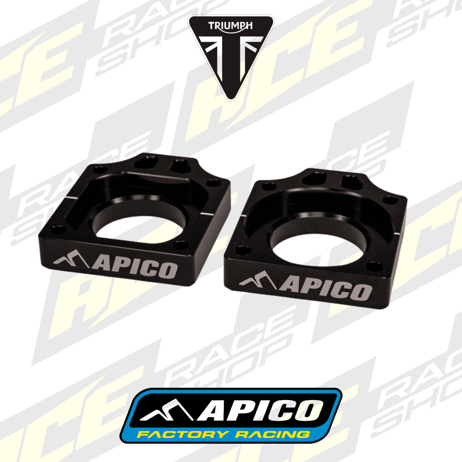 APICO REAR AXLE BLOCK TRIUMPH TF250X 24 - 26, TF450X/RC 25 - 26, TF250 - 450E 25 - 26 - ACE Race Shop