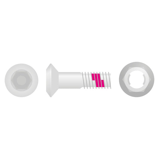 APICO SPROCKET BOLTS + NUTS SET OF 6 M8 X 30 MM ALL MX BIKES + 95> RM125/250 SILVER - ACE Race Shop