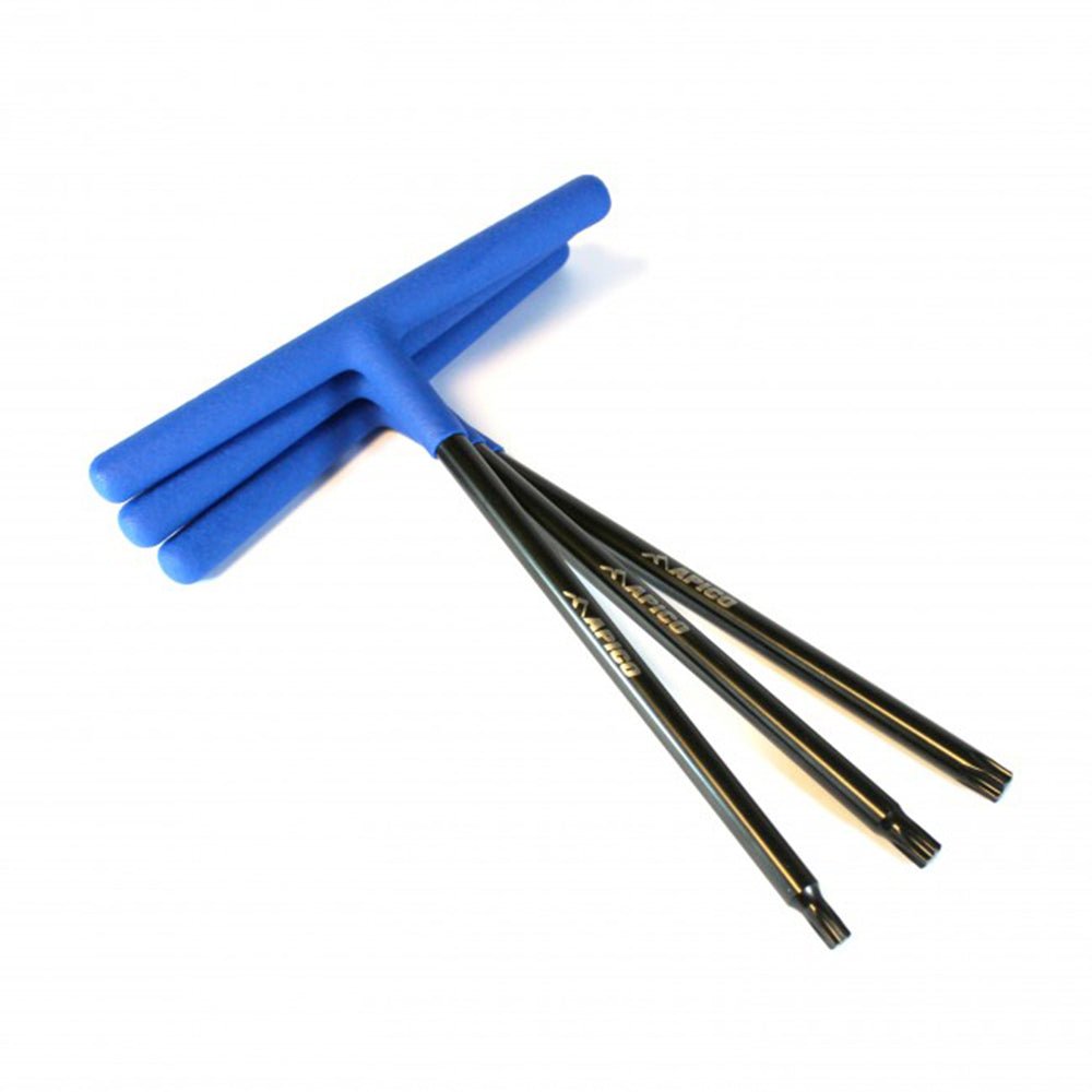 APICO T - BAR PREMIUM TORX HEAD BLACK/BLUE 3PCS SET T30, T40, T45 - ACE Race Shop