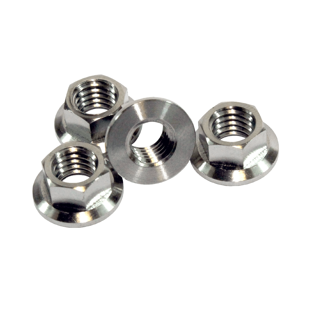 APICO TITANIUM HEX HEAD FLANGE NUT M8 10MM SOCKET X4 PACK - ACE Race Shop