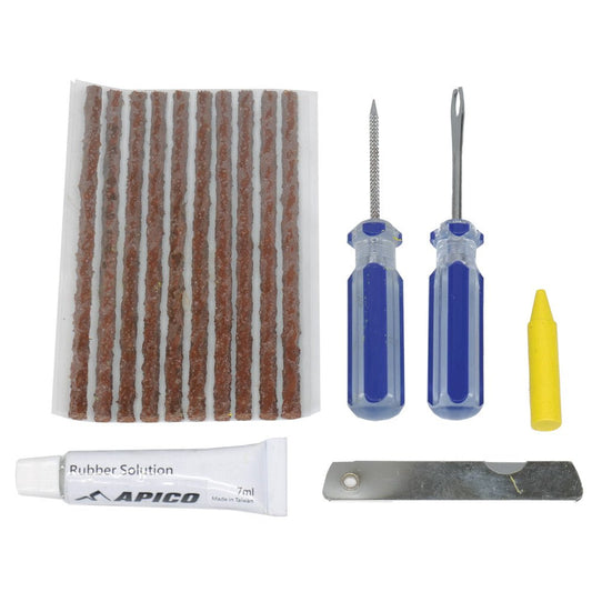 APICO TYRE PUNCTURE REPAIR KIT TUBELESS BICYCLE/MTB - ACE Race Shop
