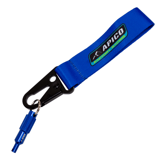 APICO TYRE VALVE KEY TOOL APICO KEYRING TYPE BLUE - ACE Race Shop