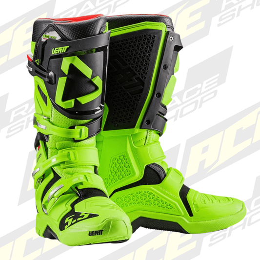 BIKE BOOTS I LEATT BOOT 5.5 FLEXLOCK LIME GREEN - ACE Race Shop