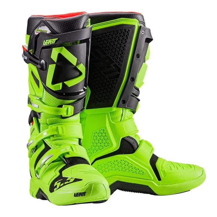 BIKE BOOTS I LEATT BOOT 5.5 FLEXLOCK LIME GREEN - ACE Race Shop