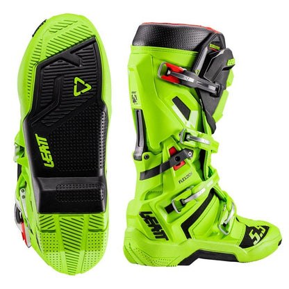 BIKE BOOTS I LEATT BOOT 5.5 FLEXLOCK LIME GREEN - ACE Race Shop