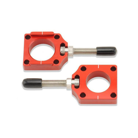 BOLT CHAIN ADJUSTER BLOCKS HONDA CR125 - 250 02 - 07, CRF250R/450R 02 - 23, CRF250X/450X/RX 04 - 23 RED - ACE Race Shop
