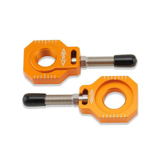 BOLT CHAIN ADJUSTER BLOCKS KTM/HUSKY SX/SX - F 00 - 12, EXC/EXC - F 00 - 23 , TE/FE 14 - 23 ORANGE (R - ACE Race Shop