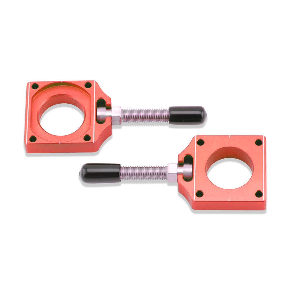 BOLT CHAIN ADJUSTER BLOCKS SUZUKI RM - Z250 04 - 23, RM - Z450 05 - 23 RED - ACE Race Shop