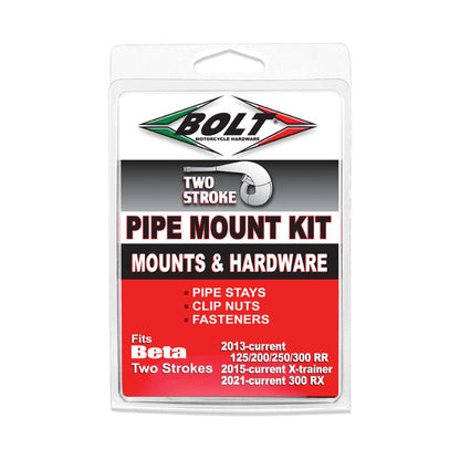 BOLT EXHAUST PIPE MOUNT KIT X2 BETA 125 - 300RR 13 - 26 & X - TRAINER 250 - 300 15 - 26 - ACE Race Shop